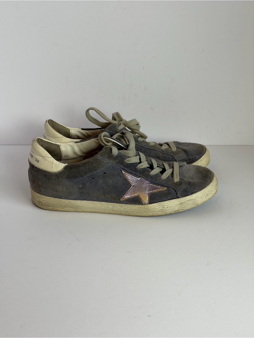 Golden Goose Deluxe Brand Suede Distressed Sneakers Women’s Eu 37 Us 7 Gray